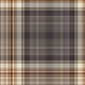 Neutral Gray and Brown Plaid - Extra Large Scale for Wallpaper and Home Decor