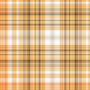 Bright Orange Plaid - Extra Large Scale for Wallpaper and Home Decor