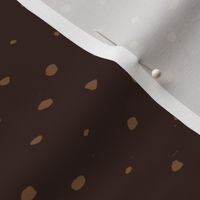 Earthy Blooms - Wonky Dots Chocolate Plain