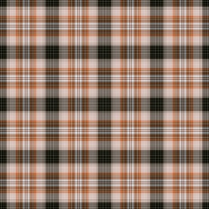 Orange, Black, and White Plaid - Small Scale for Apparel and Quilting