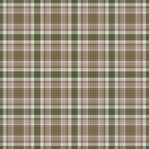 Forest Green and Brown Plaid - Small Scale for Apparel and Quilting