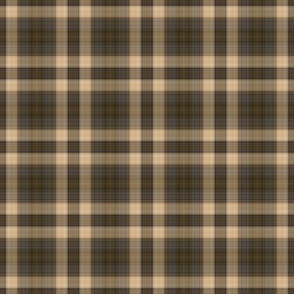 Neutral Tan and Black Plaid - Small Scale for Apparel and Quilting