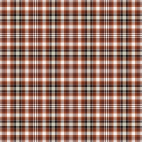 Rust Orange Autumn Plaid - Small Scale for Apparel and Quilting