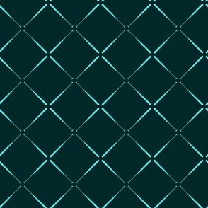 Baseball - Bat Diamonds - Teal on Midnight Teal