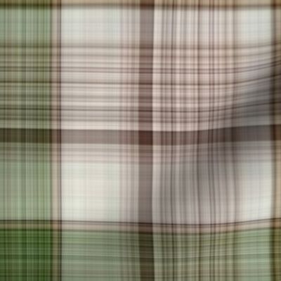 Forest Green and Brown Plaid - Extra Large Scale for Wallpaper and Home Decor