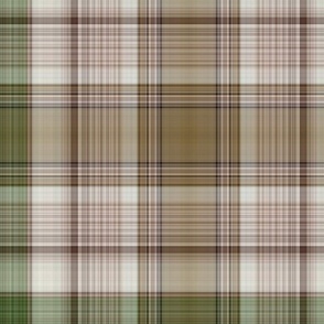 Forest Green and Brown Plaid - Extra Large Scale for Wallpaper and Home Decor