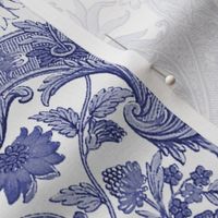 Parrot Damask ~ Blue and White