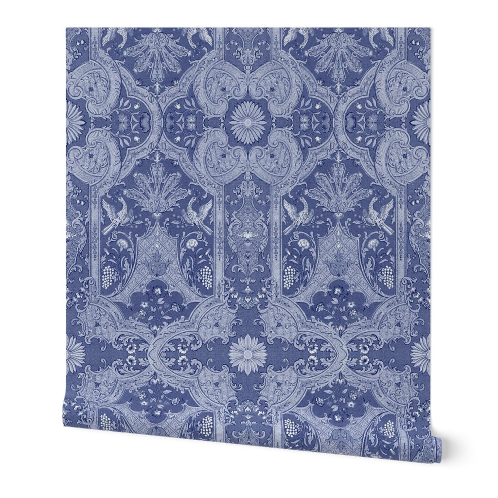 Phoenix Damask ~ Blue & White