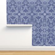 Phoenix Damask ~ Blue & White