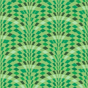 Fan Pattern in Green 