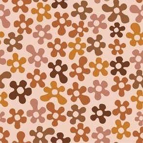 Flower retro brown