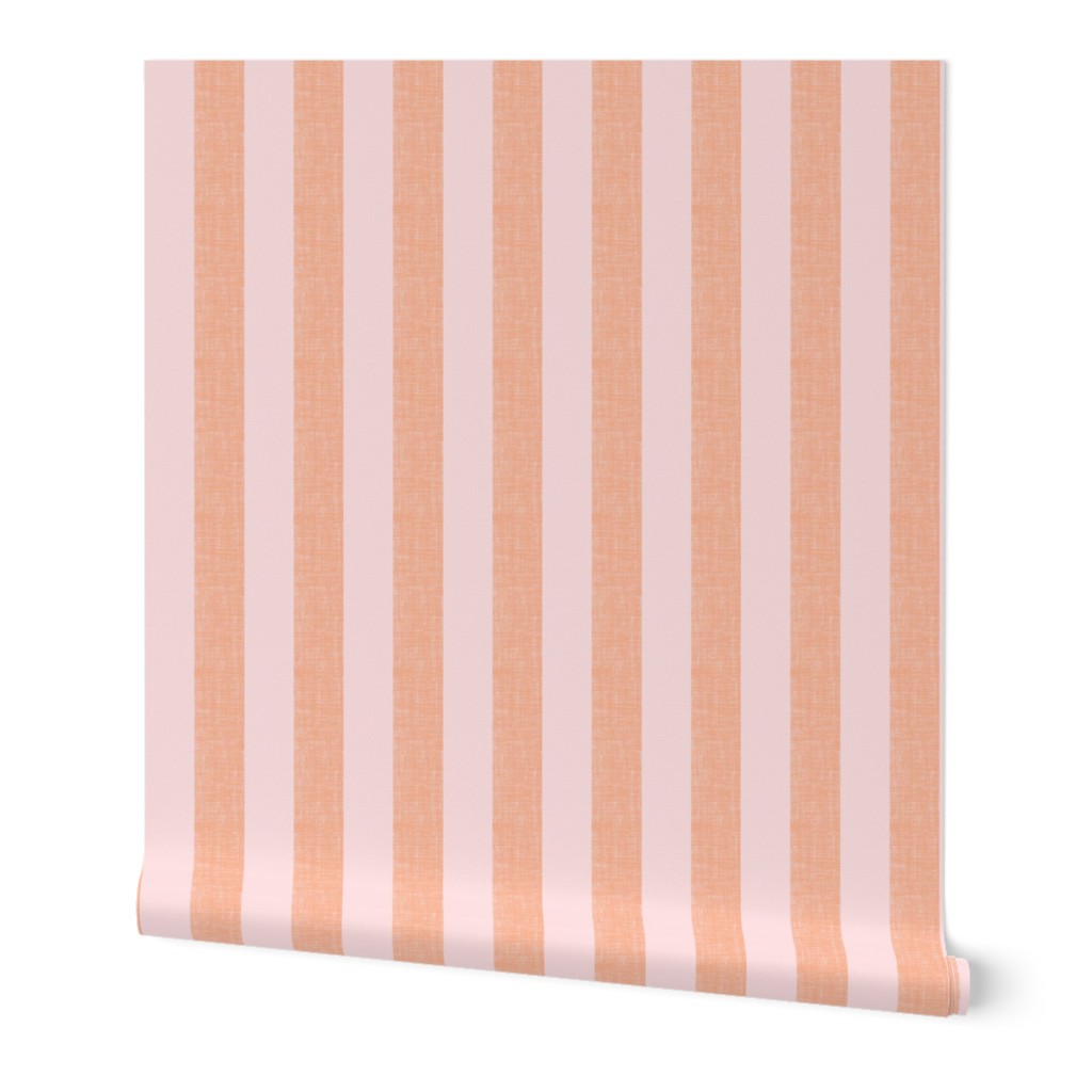 wide stripe pastel pink and orange