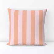 wide stripe pastel pink and orange