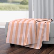 wide stripe pastel pink and orange