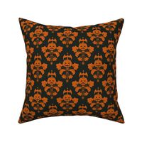 Jack O Lantern Damask Black/Orange