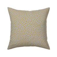 Spotty Dots, Dandelion Mustard Yellow on Light Grey