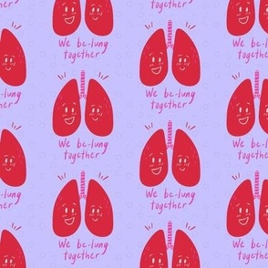 We be-lung together, medical humor design / small