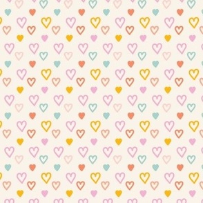 Valentines Tiny Hearts Multi Colours