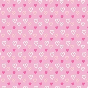 Valentines Tiny Hearts Multi Pink
