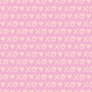 Valentines XOXO Peach on Pink