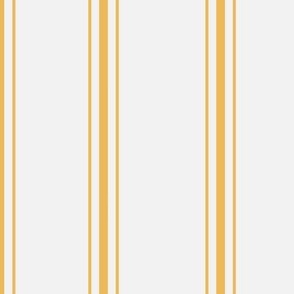 Stripes 1thickx2thin - Golden Sand on Cream