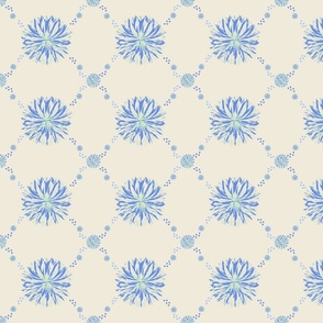 Pompoms tiles, blue touch