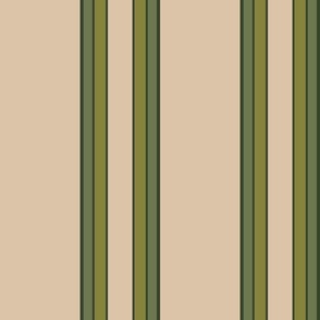 AWNING STRIPE LARGE - APPLE ORCHARD COLLECTION (ECRU)