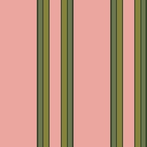 AWNING STRIPE LARGE - APPLE ORCHARD COLLECTION (PINK)