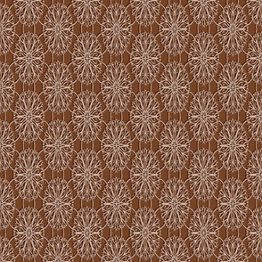 lacy rosettes on chocolate brown by rysunki_malunki