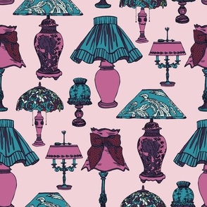 Lamps pink power room