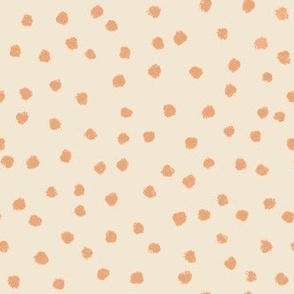 Dots on cream - coral