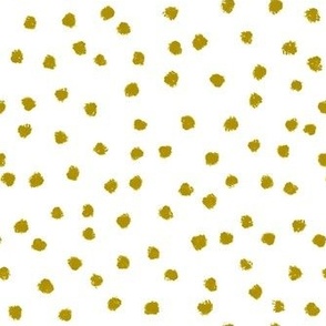 Dots on white - goldenrod