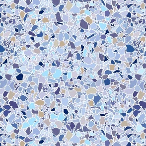 Terrazzo // large scale // blue and lavendar