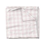 Gingham Checks in Barely There Pastel Blush Pink and White - Large Scale