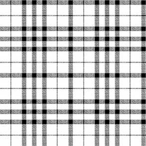 Monochrome plaid black on white - medium 