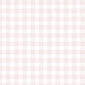 Gingham Checks in Barely There Pastel Blush Pink and White - Medium Scale