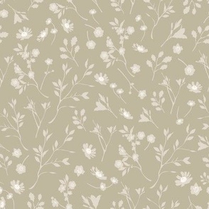 Flowers on Medium Brown