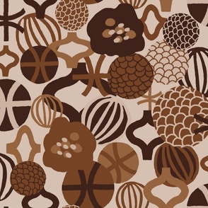 Earth Tones Abstract Botanical