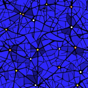 neural network or kintsugi electric blue