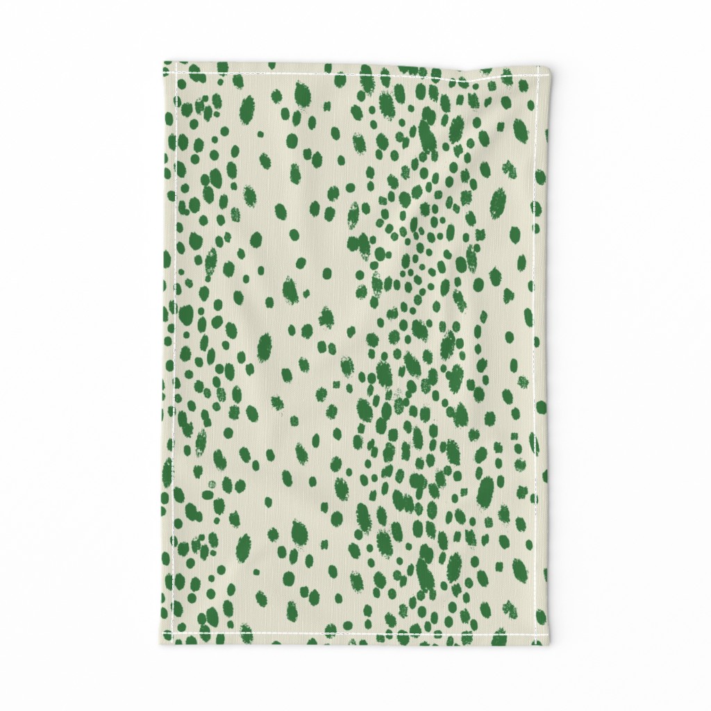 Dots in warm emerald