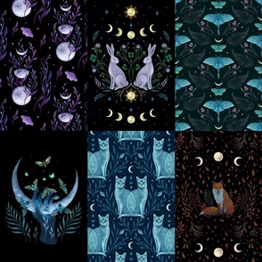 6"x9" Mystical Animals Quilt Panel Patchwork
