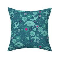 Deco Fashionista- Jardin in Blue