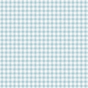 Gingham Checks in Blue Smoke and White - Small Scale