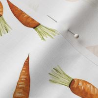 Watercolor Carrots, Vegetable Garden 12 inch