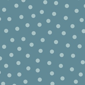 Blue Tonal Scattered Polka Dots 24 inch