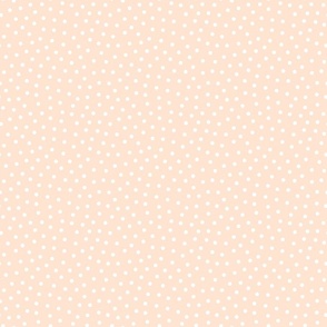 Blush Pink and White Scattered Polka Dots 6 inch