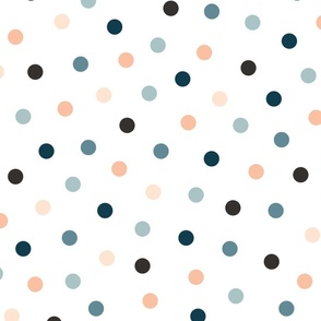 Pink and Blue Multicolor Polka Dot 24 inch