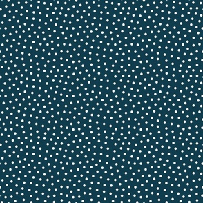 Navy Blue Scattered Polka Dots 6 inch