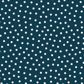 Navy Blue Scattered Polka Dots 12 inch