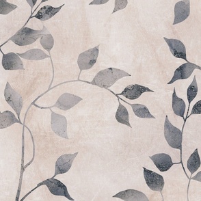 Simple Textured Leaf Design In Neutral Colors